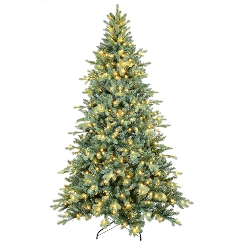 5 ft Prelit Artificial Christmas Tree, Blue Spruce Christmas Tree with 250 Led Lights, 775 Branches Tips, Metal Tree Stand for Bedroom Home Office Mall Holiday Decor | Amazon (US)