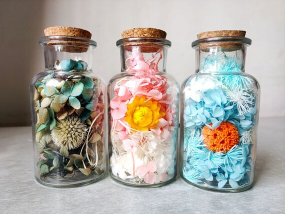 Flowers Bottledried Hydrangea Flowers in Grass | Etsy | Etsy (US)