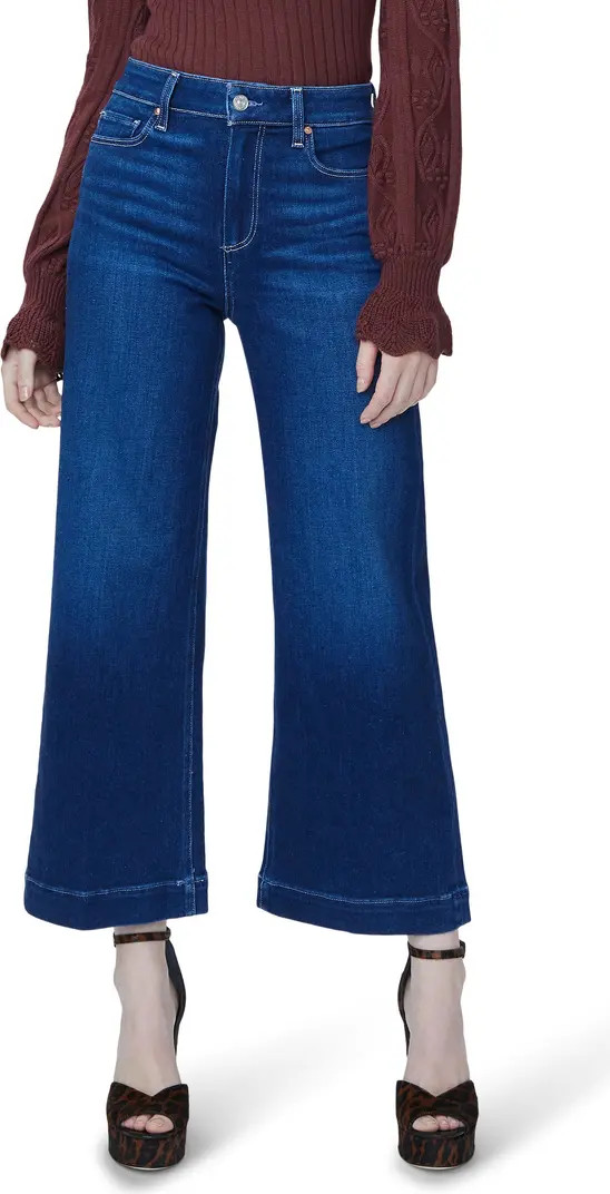 PAIGE Anessa High Waist Ankle Wide Leg Jeans | Nordstrom | Nordstrom