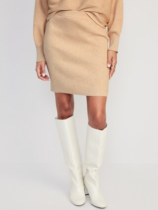 High-Waisted Rib-Knit Mini Skirt for Women | Old Navy (CA)