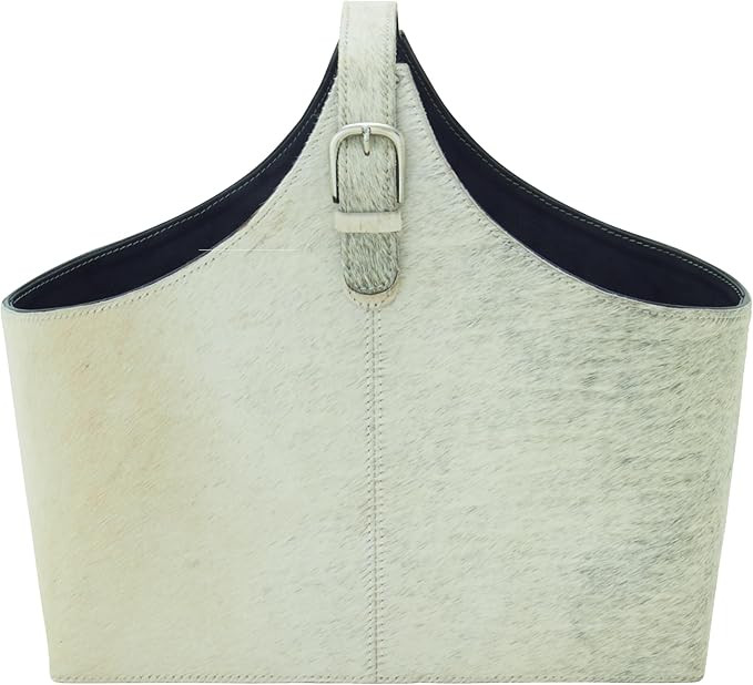 Deco 79 Leather Handmade Box Style Single Slot Magazine Holder with Detail Stitching and Curved H... | Amazon (US)