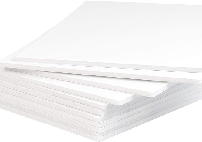 MBC Mat Board Center, Pack of 10 Acid-Free Foam Boards, 11x14 inch White Foam Boards, 1/8" Thick | Amazon (US)