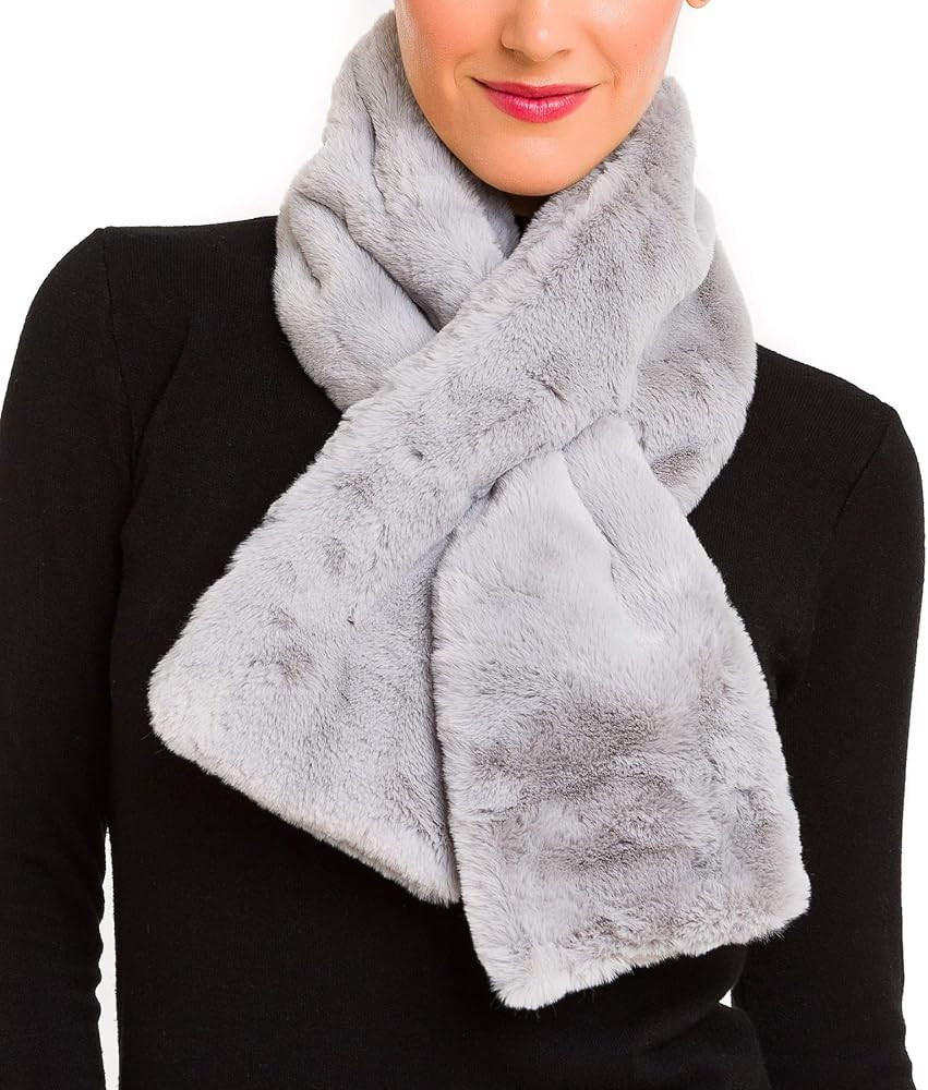 Fur Collar Scarf for Women Faux Fur Scarves Neck Shrug for Fall Winter Coat Dress | Amazon (US)