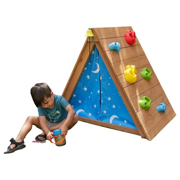 KidKraft A-Frame Wooden Hideaway  & Climber Toddler Climbing Toy | Walmart (US)