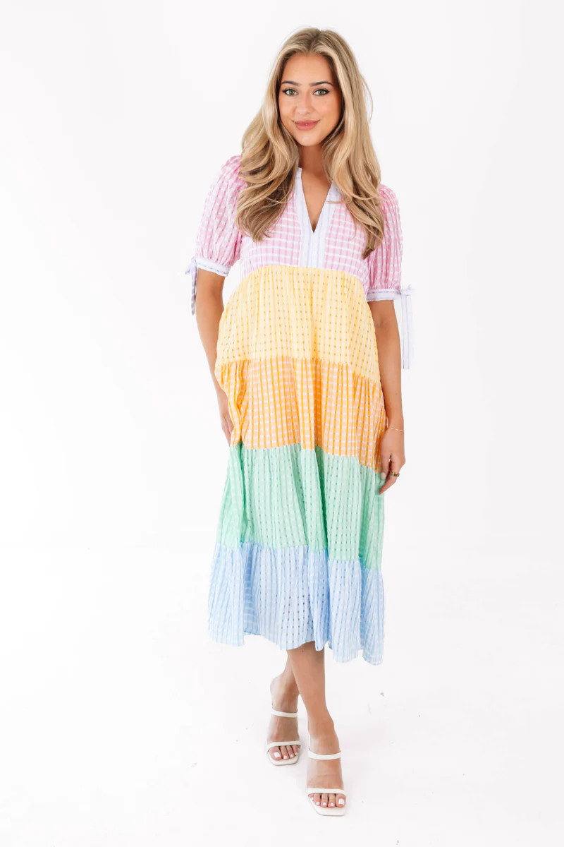 Meet The Family Midi Dress - Multi | The Impeccable Pig