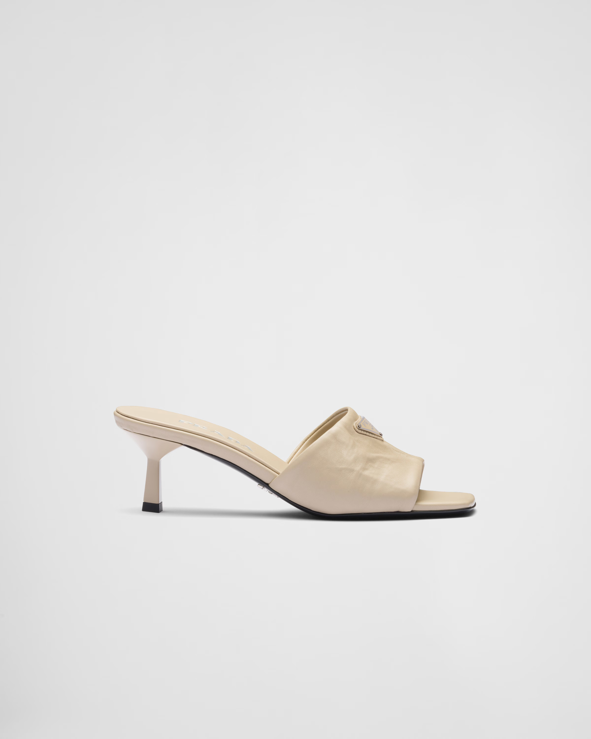 Antiqued nappa leather sandals | Prada Spa US