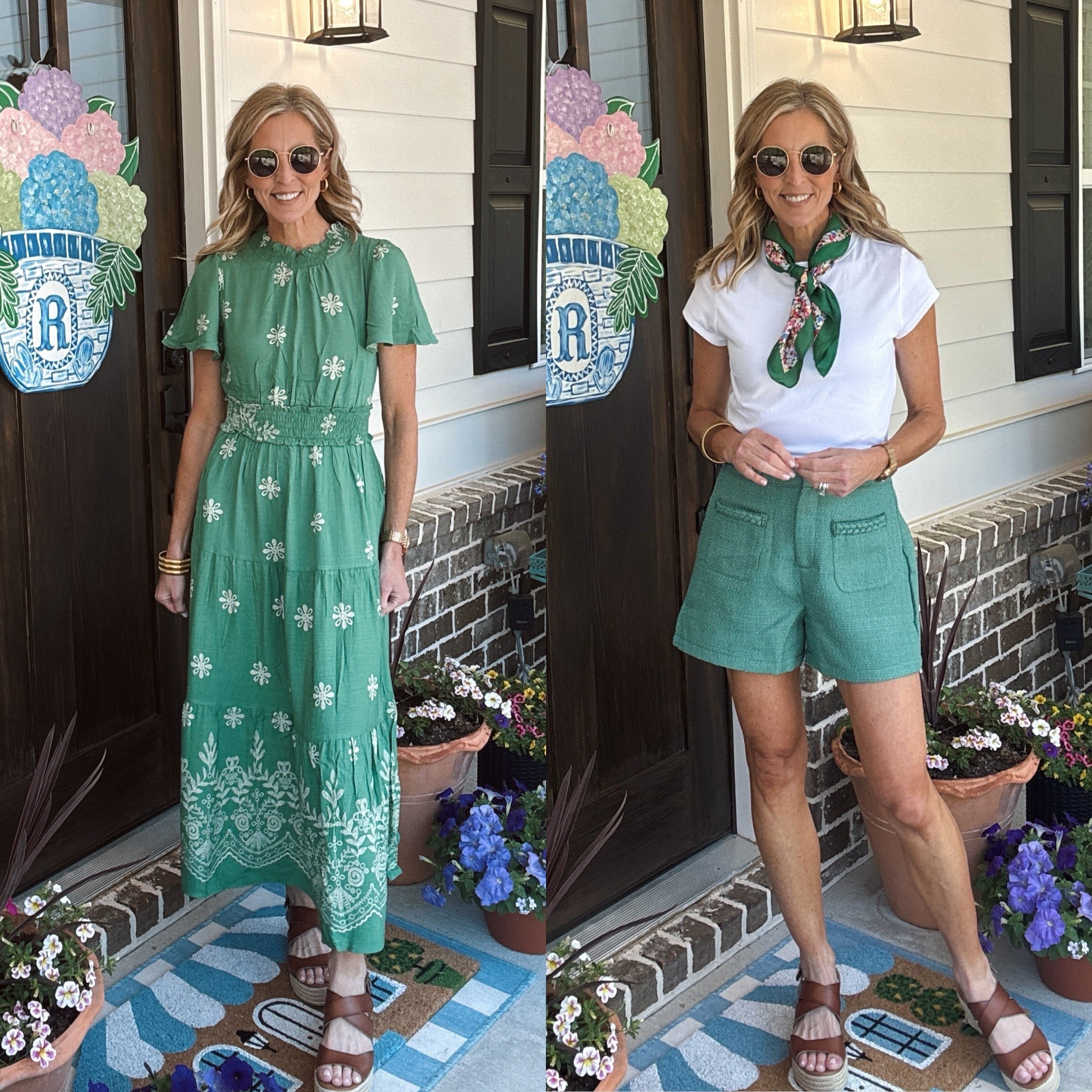 Y’all… Amazon solved my ENTIRE Sunday wardrobe for less than $35 total. A boho $25 Amazon dress that is giving all the spring feels and a $35 pair of shorts that can be worn all summer. These looks are affordable and easy like a Sunday morning.  Comment SUNDAY and I will send both links straight to your inbox!

Whether you are headed to church, brunch, or the couch with your coffee ☕ I have got you completely covered girl.

high waisted shorts, tweed shorts outfit, summer shorts style, wide leg shorts, dressy casual outfit, Walmart fashion find, affordable summer outfit, breathable summer clothing, casual chic style, everyday outfit inspiration, neutral summer outfit, vacation outfit idea, classic preppy style, womens summer fashion, effortless style outfit