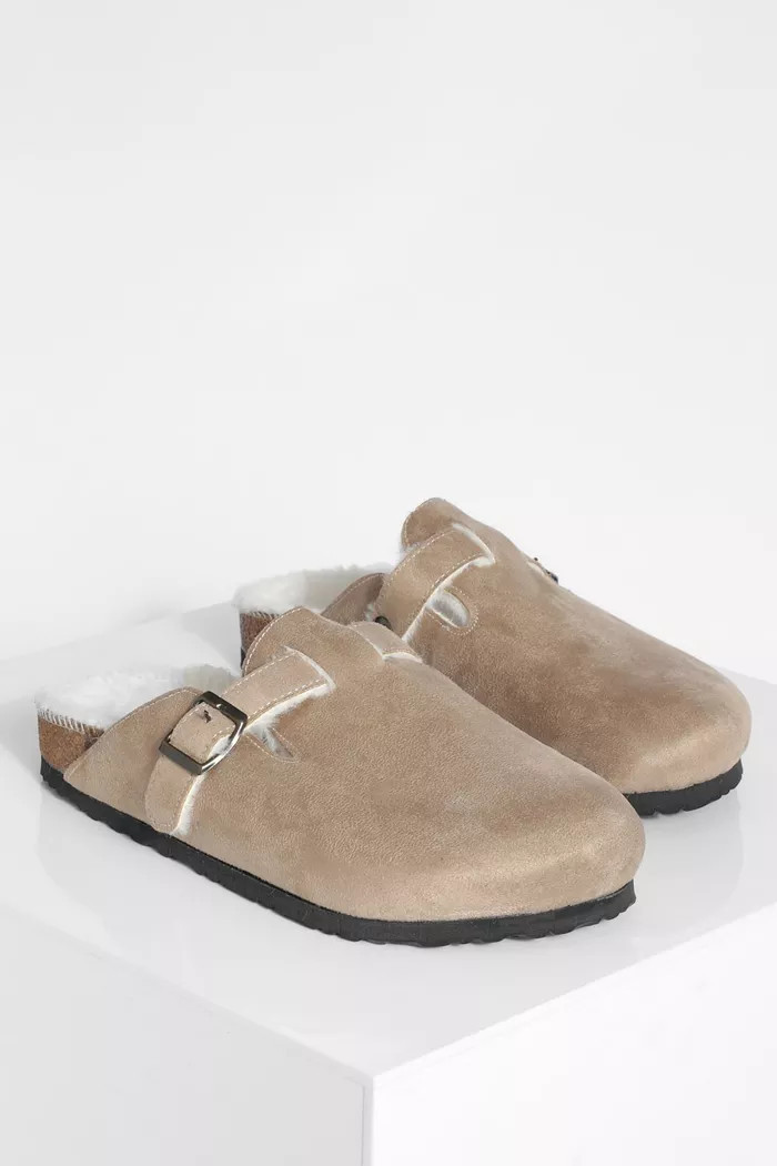 Fur Lined Closed Toe Clog | boohoo (US & Canada)