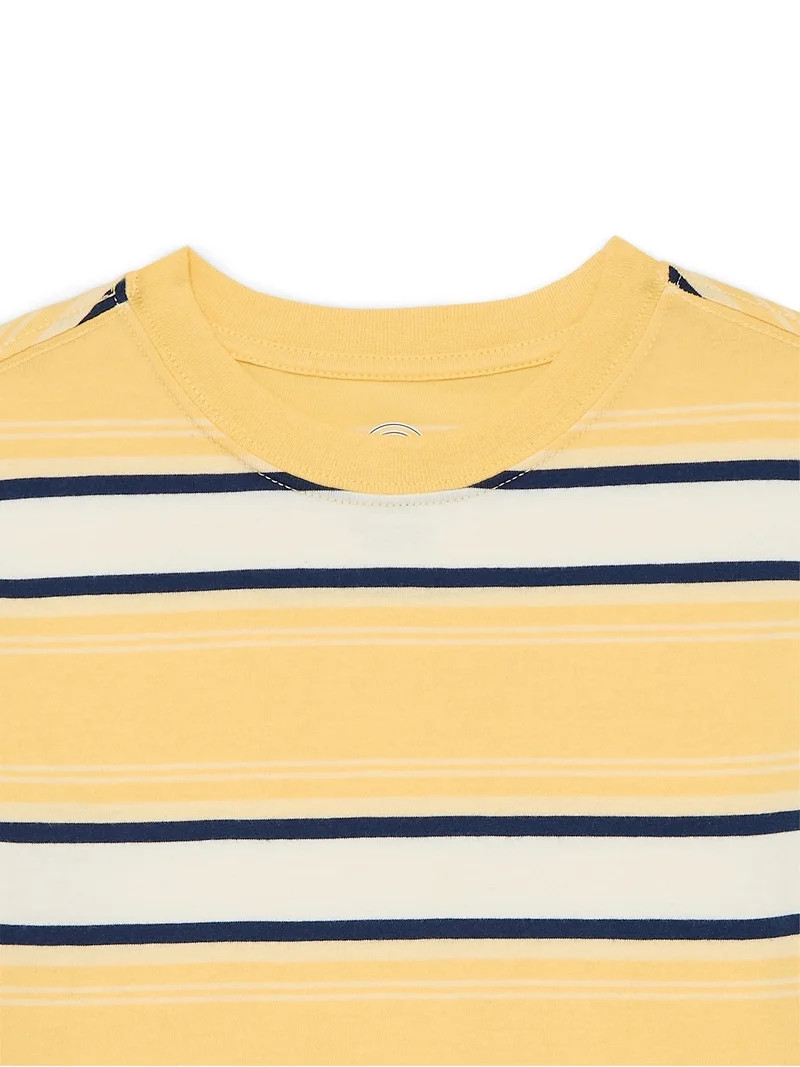 Wonder Nation Boys Short Sleeve Stripe T-Shirt, Sizes 4-18 & Husky | Walmart (US)