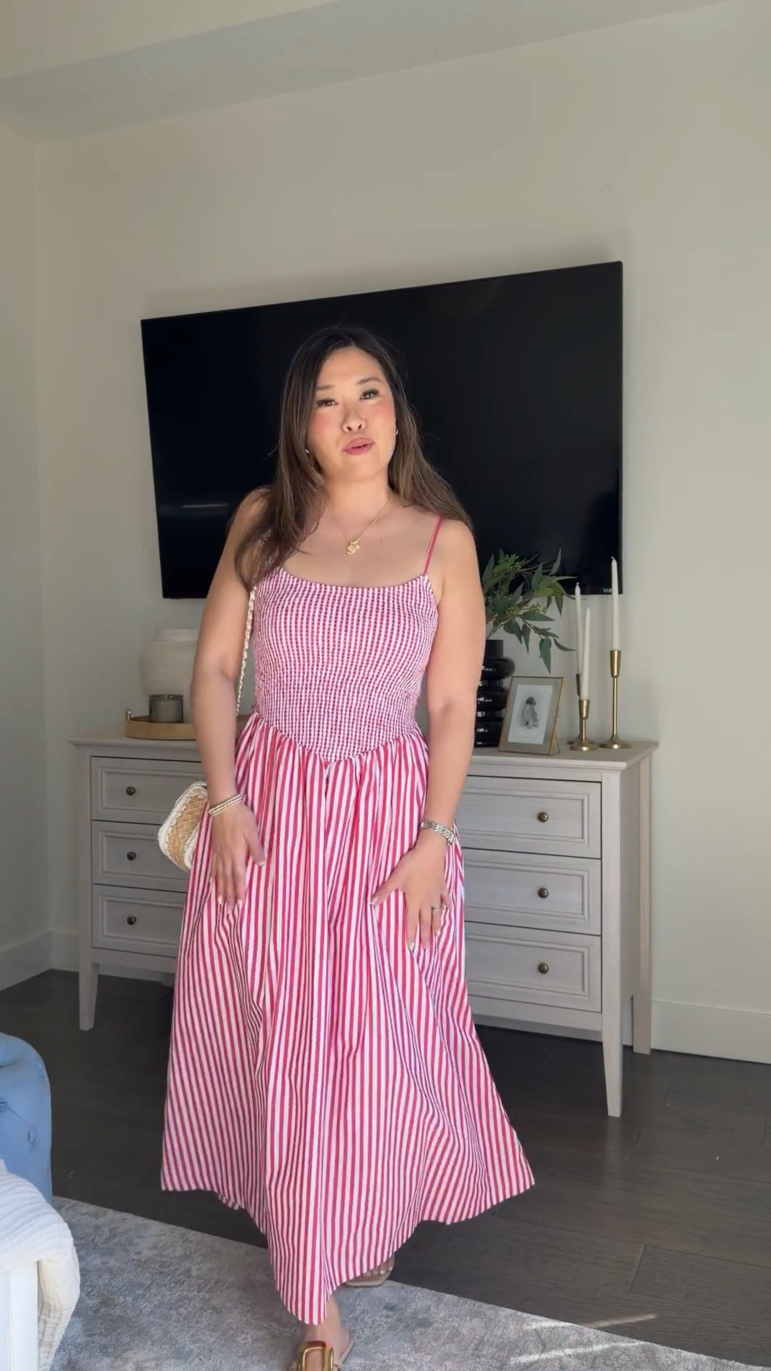 Abercrombie Smocked Dip Waist Dress: Small Regular 