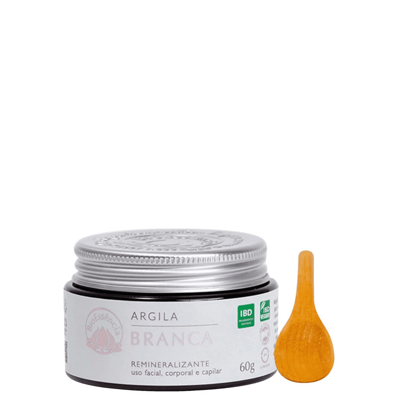 Máscara Facial de Argila BioEssência Branca | Beleza Na Web (BR)