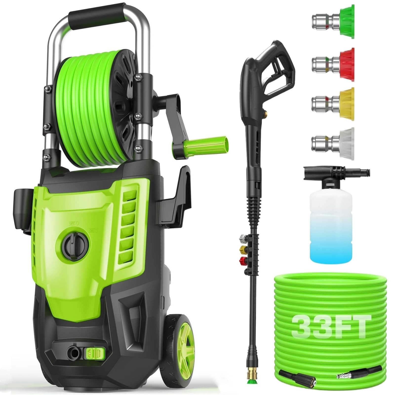 commowner4800 Presure + Washer with 4 Nozzle, for Home/Cars/Fences, Grass | Amazon (US)