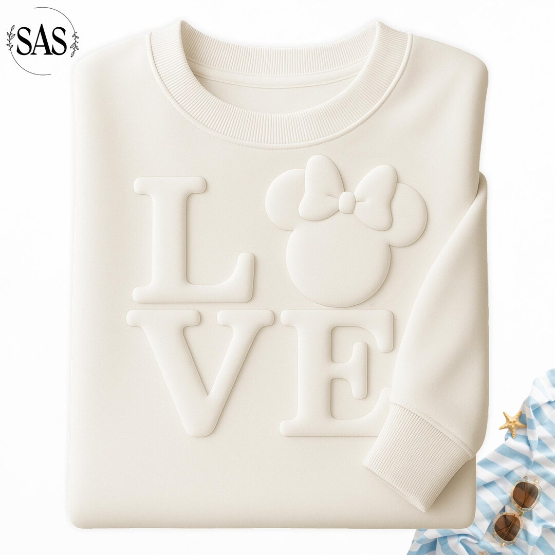 Embossed Lover Minnie Mickey Sweatshirt, Valentine Sweater, Disney Couple Disney Matching Sweater... | Etsy (US)