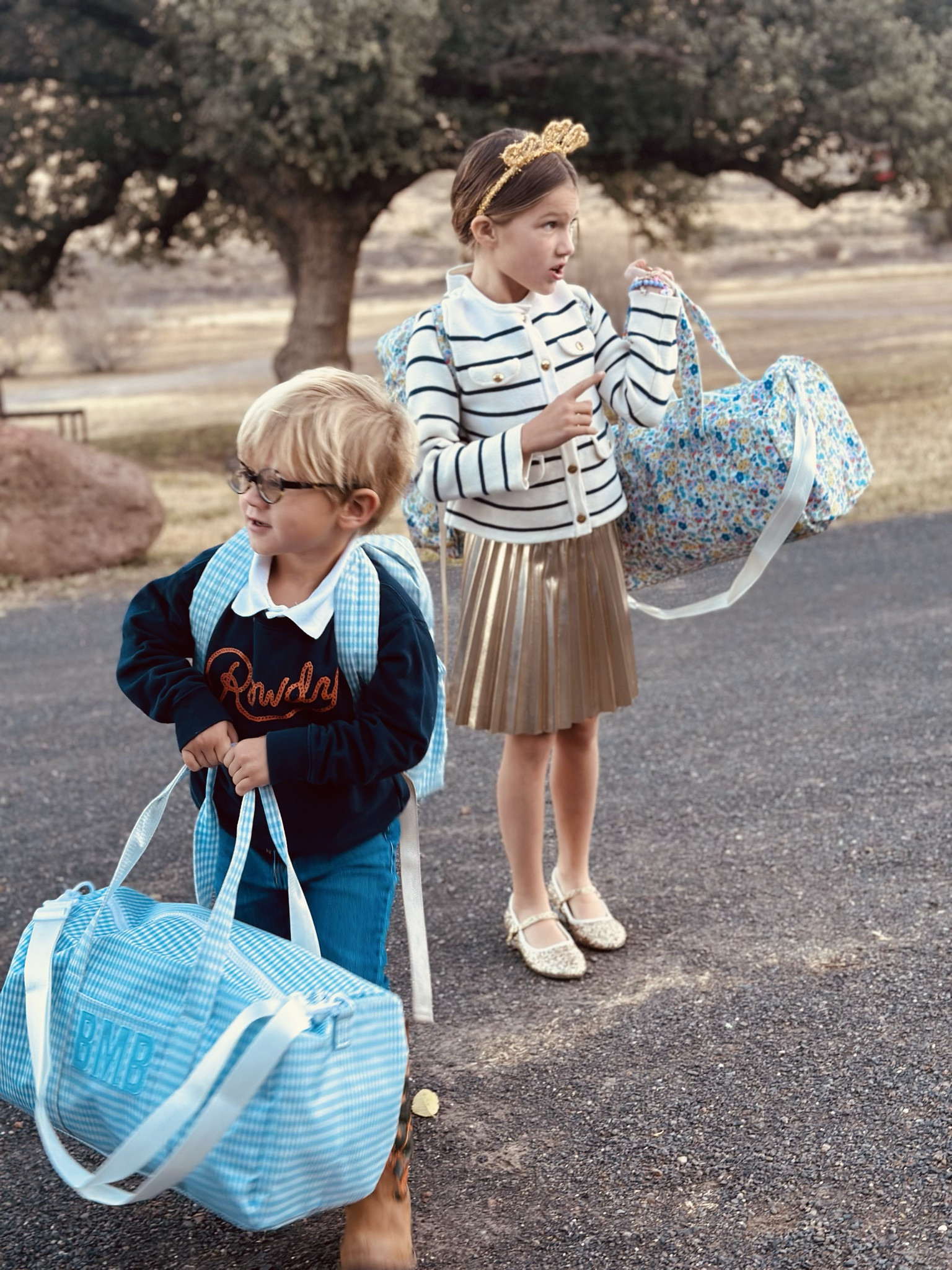 Gang is all here- packed and ready to see family in their new personalized travel bags! 
I got them these wipe-down backpacks for school this year and just added the weekender bags - SO ADORABLE. They are light and just the right size so they kids can carry their own. 

USE CODE AMBER FOR FREE SHIPPING THROUGH 11/27

#LTKtravel #LTKfindsunder100 #LTKGiftGuide