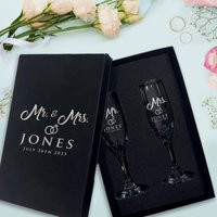 Mr Mrs Flutes - & Champagne Glasses Toasting Couples For Wedding -Mr Set Of 2 | Etsy (US)