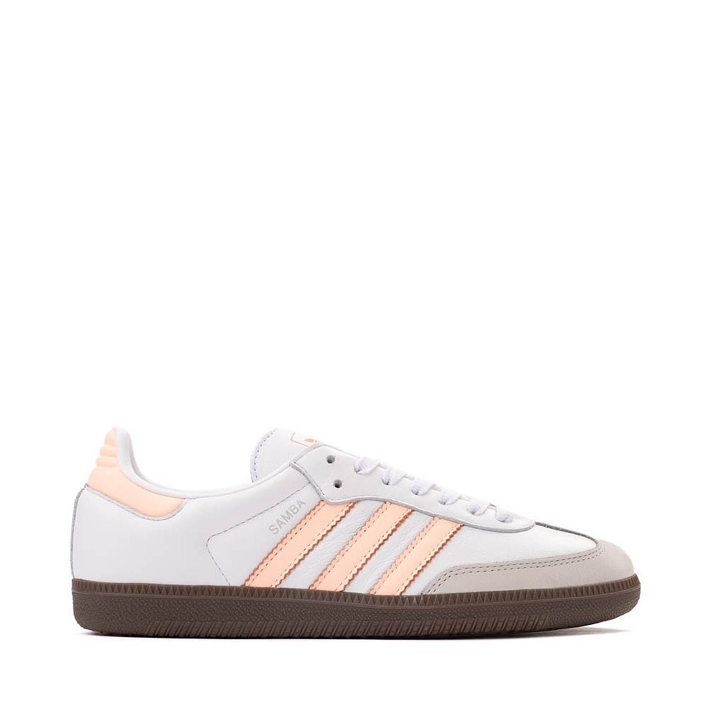 Womens adidas Samba OG Athletic Shoe - White / Clear Orange / Semi Coral / Gum | Journeys