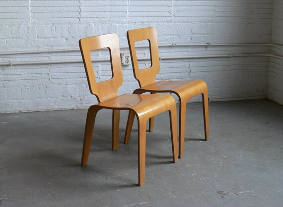 Vintage Mid Century Modern Thaden-jordan Plywood Chairs set - Etsy | Etsy (US)