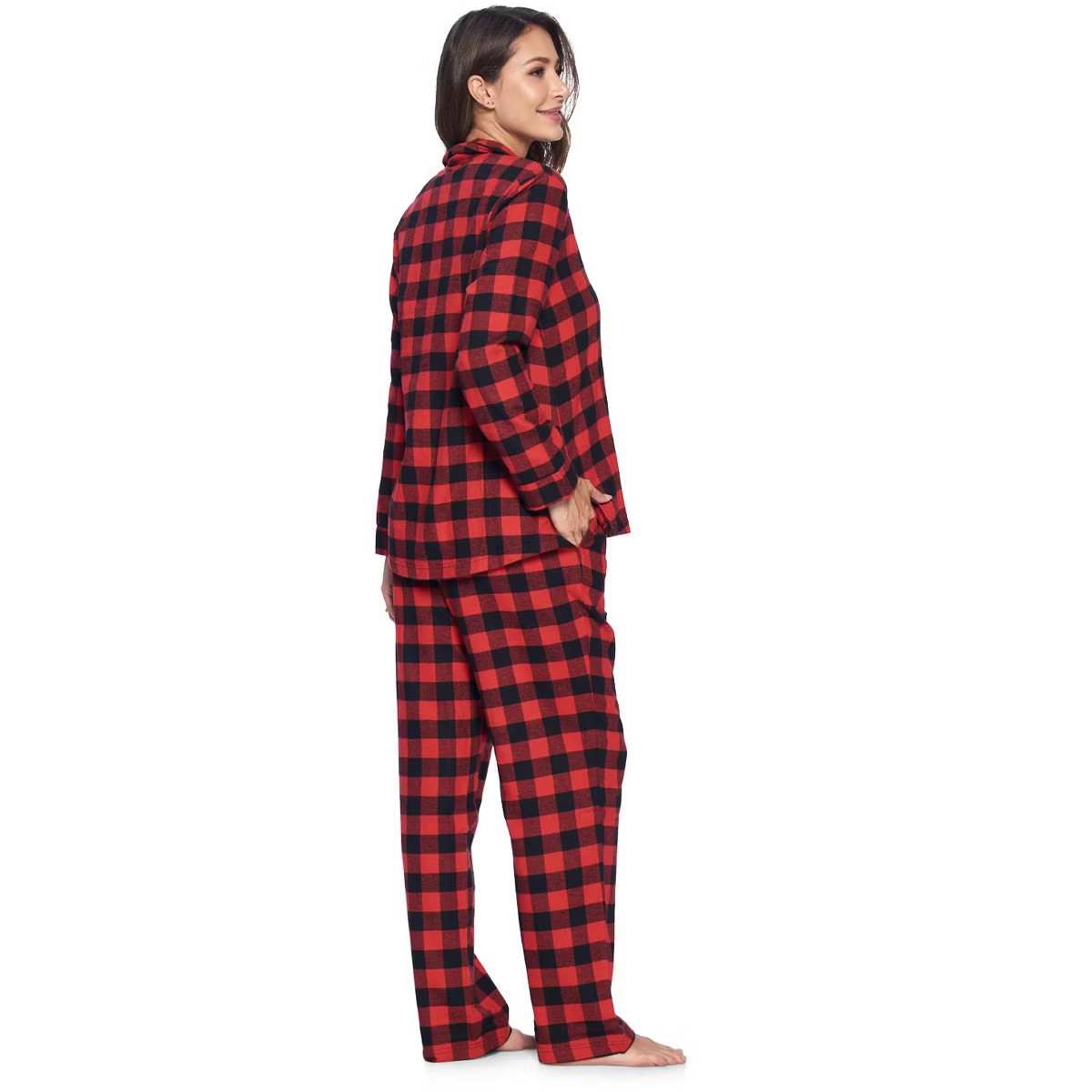 Ashford & Brooks Women's Flannel Plaid Pajamas Long Pj Set | Target