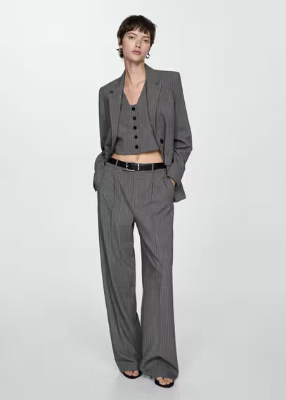 MANGO - Pinstripe suit pants grey - 2 - Women | MANGO (US)