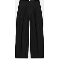 Zara - High-Waist Barrel-Leg Trousers - Black - S - Woman | Zara UK