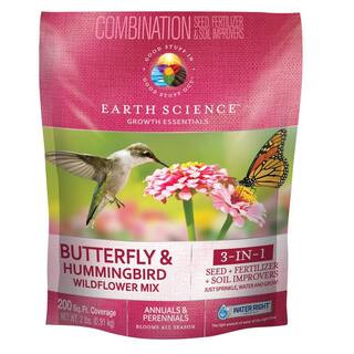 2 lbs. Butterfly and Hummingbird All-In-One Wild Flower Mix with Seed, Plant Food and Soil Condit... | The Home Depot