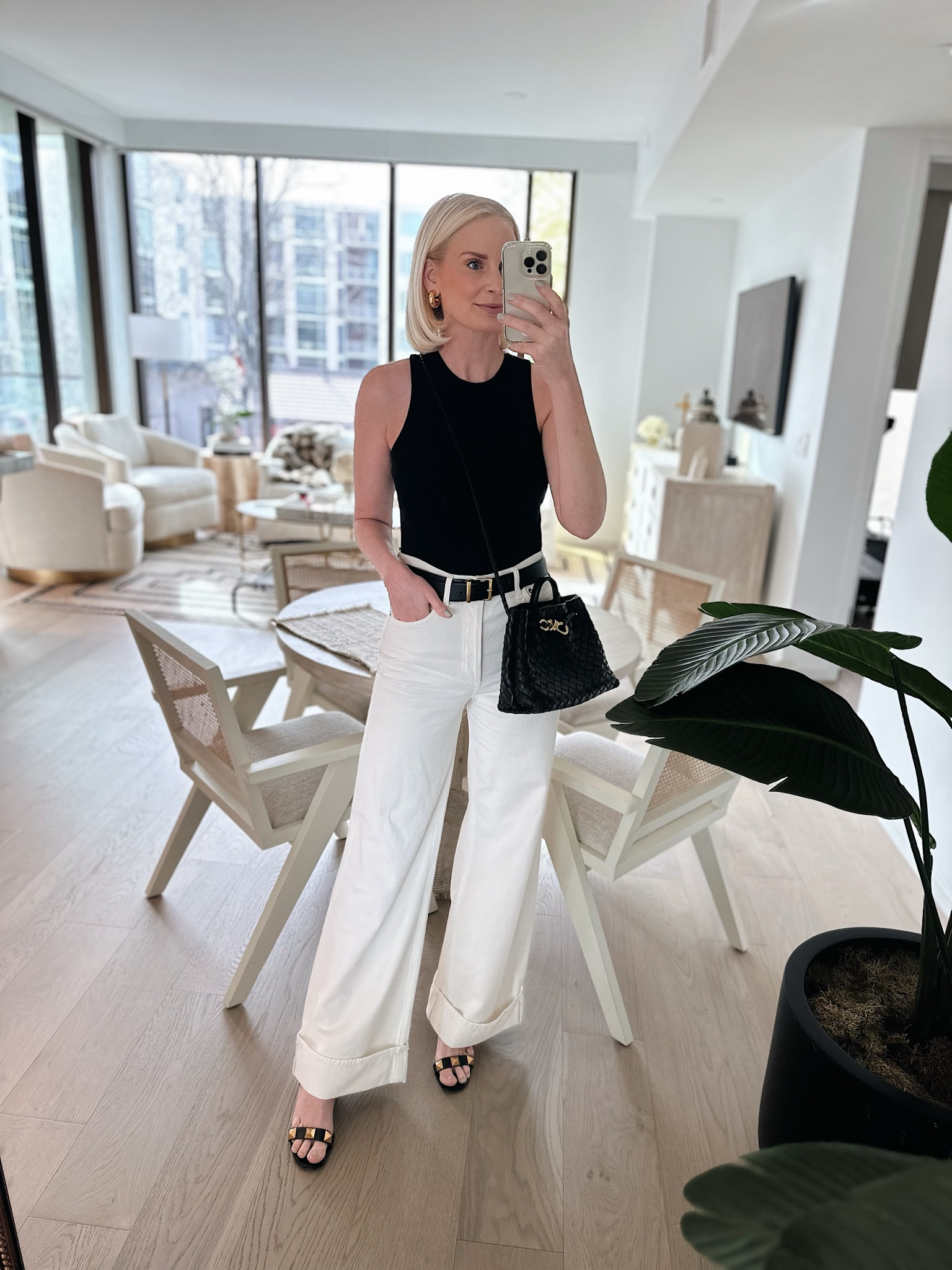 Today’s look for happy hour with my cousins and dinner/night out with a friend 🖤 wearing a medium in the bodysuit (size up!) and 26 in the jeans (size down!).

#LTKshoecrush #LTKitbag #LTKstyletip