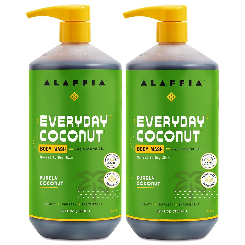 Alaffia Body Wash, Everyday Coconut, 2-Pack – Moisturizing Soap with Nourishing Coffee Berry Ex... | Amazon (US)