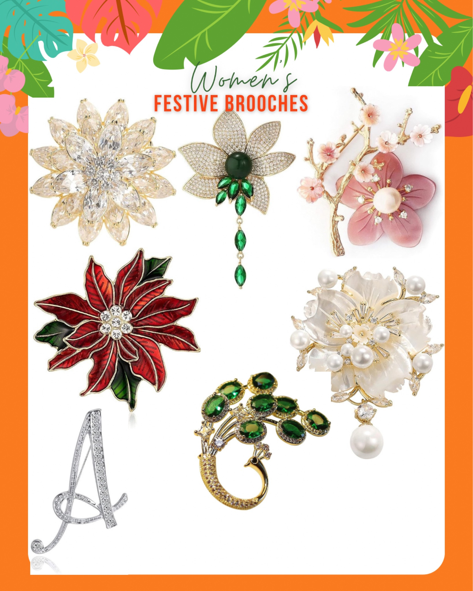 ✨Shop gorgeous festive brooches. Makes perfect gift for her. Nice accessories for your outfit. 

#LTKHoliday #LTKCyberWeek #LTKstyletip