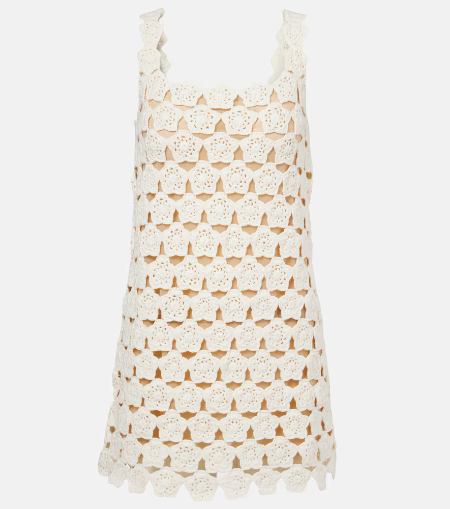 Staud Hoya floral crochet cotton minidress | Mytheresa (US/CA)