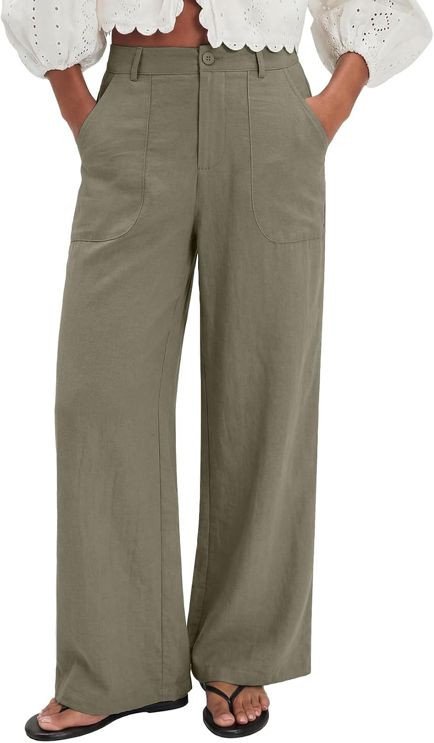EVALESS Womens Palazzo Pants High Waist Wide Leg Trousers | Amazon (US)