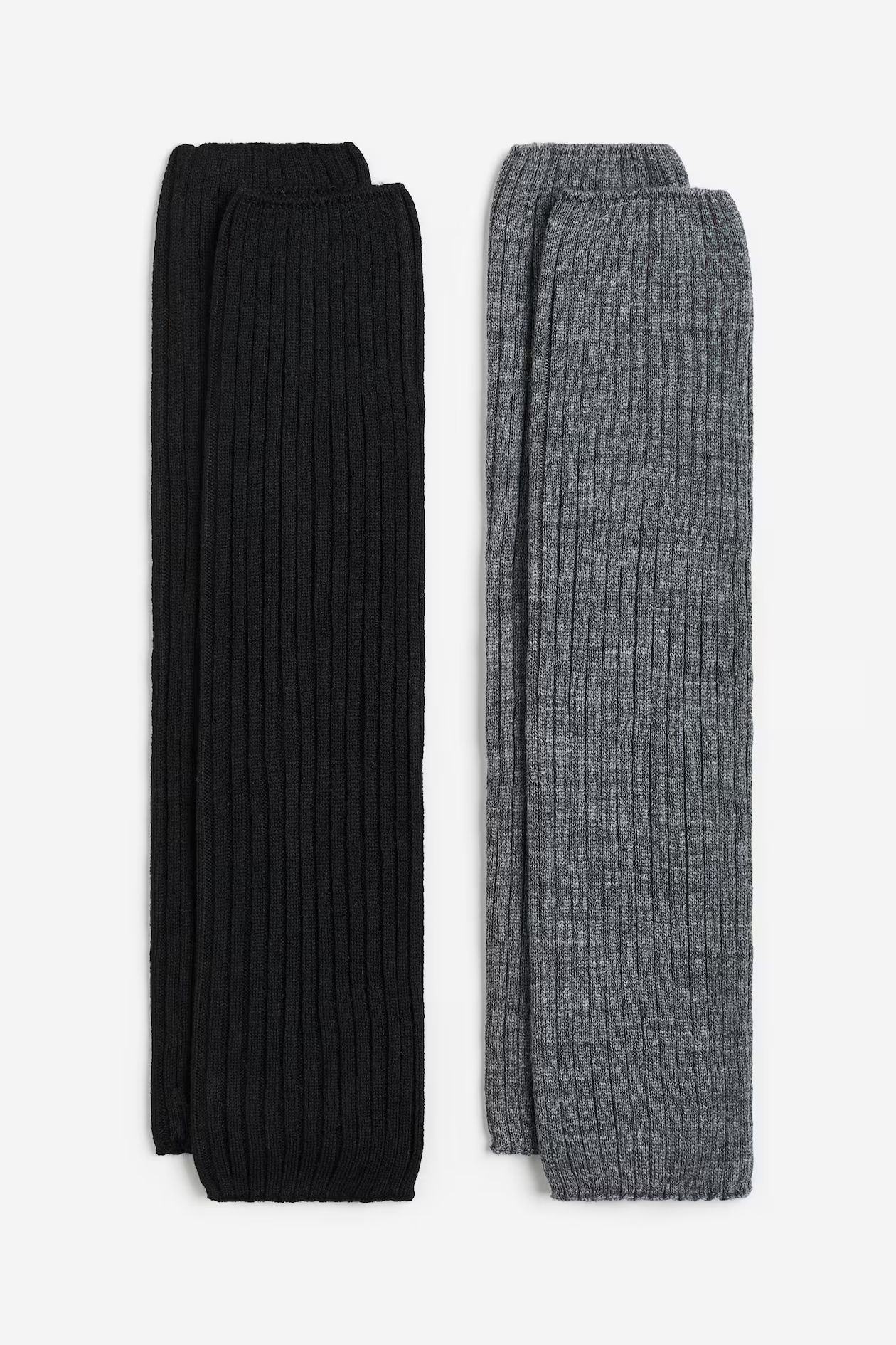 2-pack Rib-knit Leg Warmers | H&M (US + CA)