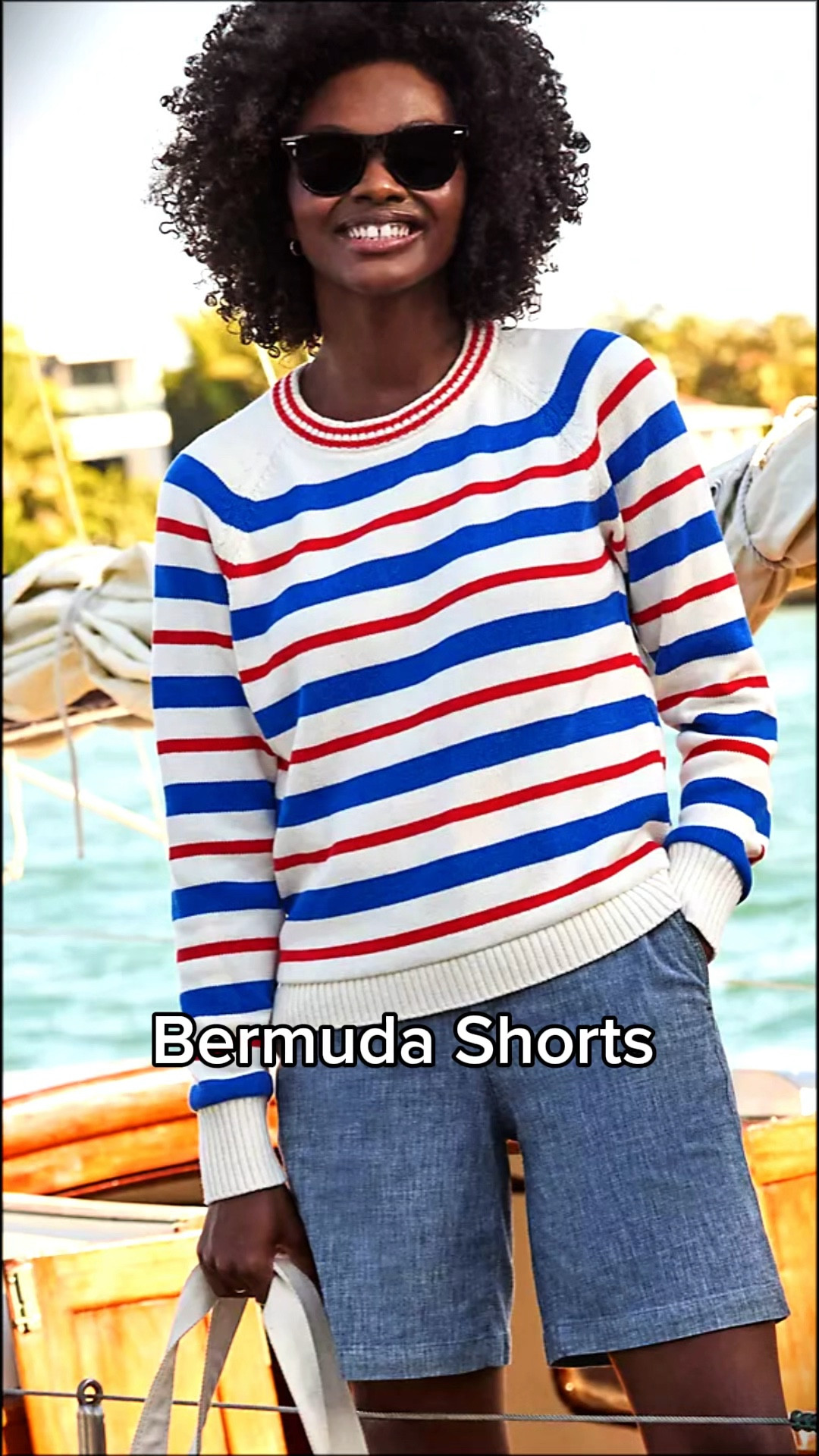 While many of this spring’s trends are not for me like low slung waistbands, Bermuda Shorts are! I love this just above the knee look  

#LTKOver40 #LTKSeasonal #LTKTravel