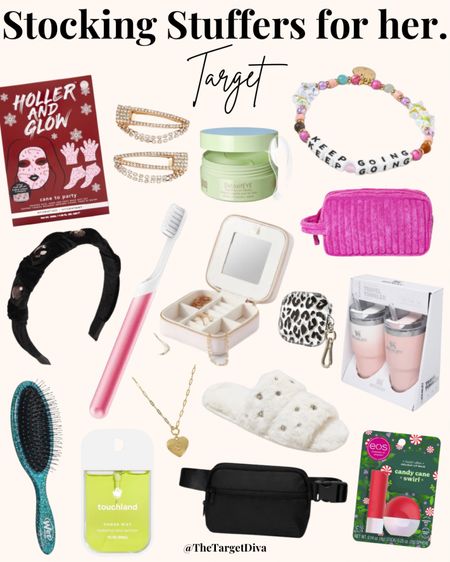 STOCKING STUFFERS FOR HER: These are some of my favorite stocking stuffer ideas from Target for HER! 🎁 AND, some of these items are on sale right now! 👏🏼

#stockingstuffers #stockingstuffersforher #girlstockingstuffers #giftidea #giftguide #giftsforher #christmasgift #holidaygift #holidaygiftguide #christmas #holidays #giftsformom #giftsforgrandma #girlgifts #leopard #beltbag #jewelry #jewelrybox #stanley #stanleycup #target #targetfinds #bestiegifts #sistergifts #giftsforteens #giftsforteengirls #headband #facemask #hairclips #eyemasks #bracelet #jewelryorganizer #jewelrycase #pouch #airpodscase #toothbrush #electrictoothbrush #necklace #initialnecklace #handsanitizer #wetbrush #hairbrush #lipbalm #slippers #beautygifts 



#LTKsalealert #LTKGiftGuide #LTKHoliday