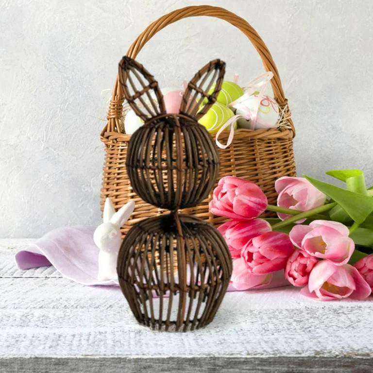 Deals Clearance Wicker Easter Bunny, Wicker Easter Bunny Decor, Wicker Easter Bunny Outside, Wick... | Walmart (US)