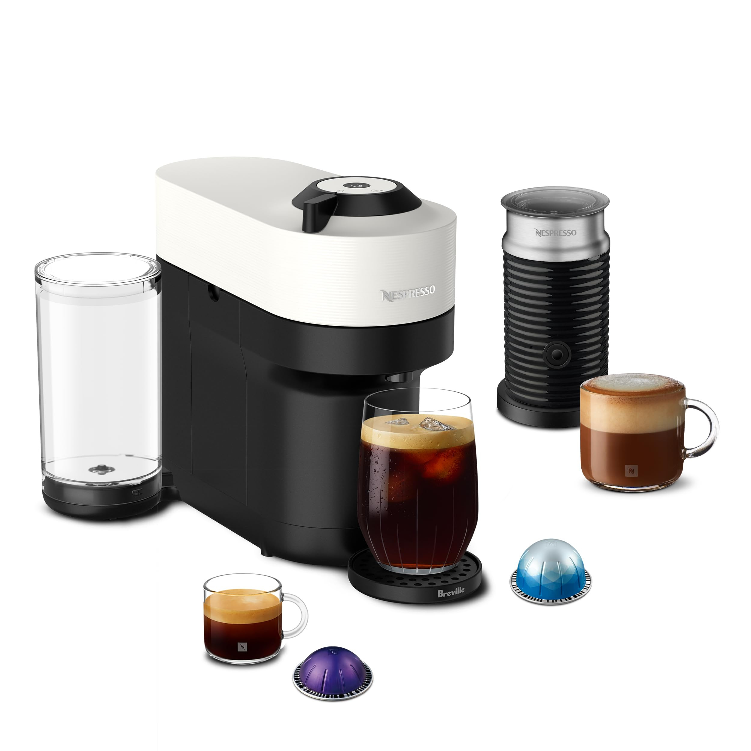 Nespresso Vertuo Pop+ Coffee and Espresso Maker by Breville with Milk Frother, Coconut White | Amazon (US)