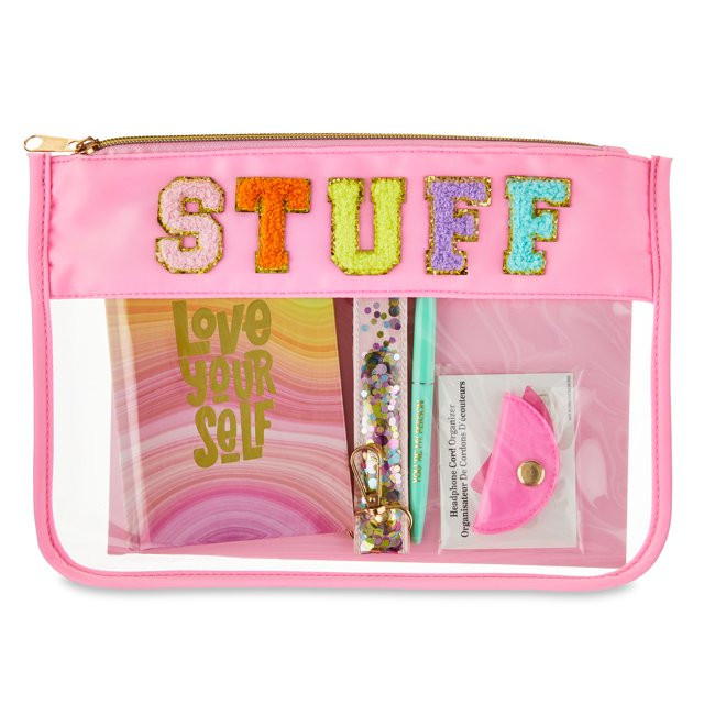Valentine's "Stuff" Pouch Set, Way To Celebrate, Party Favor, Pink Color, Fabric, Paper, Plastic | Walmart (US)