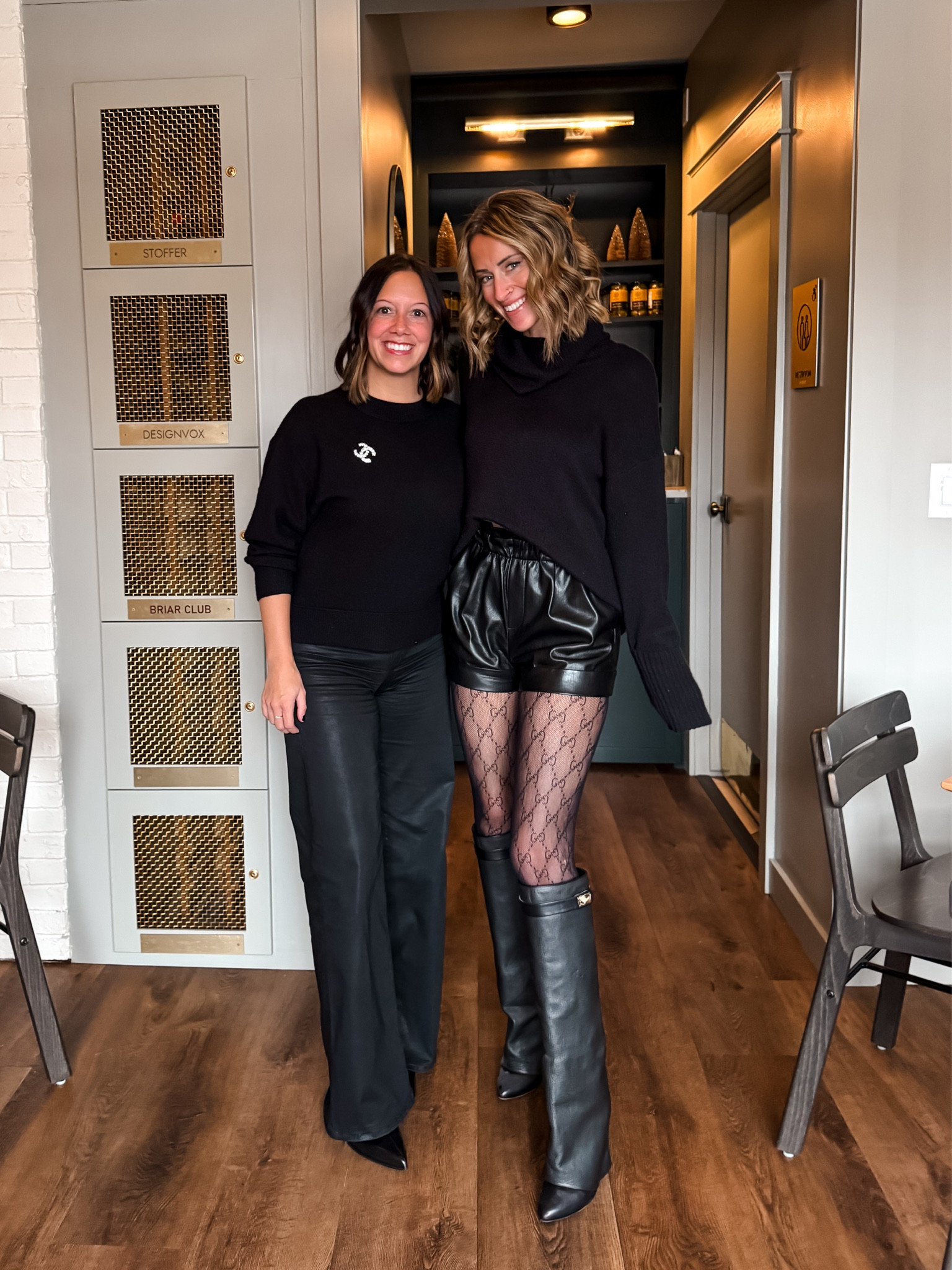 All black festive outfits for a holiday party
Christmas party outfit ideas 
Gucci tights 