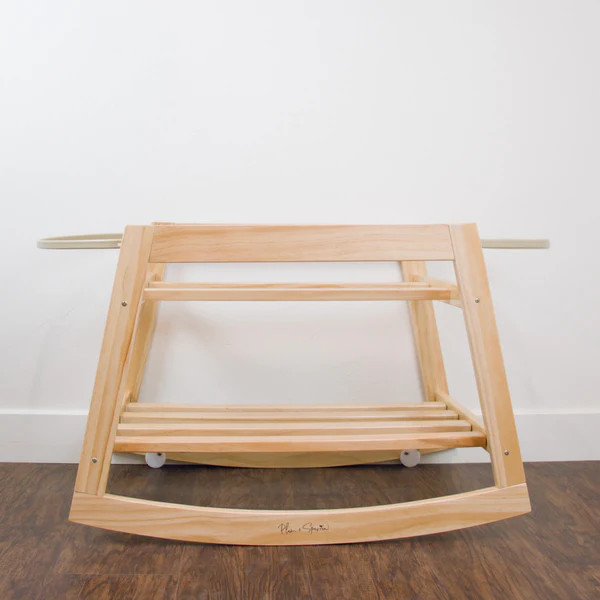 Classic RockingMoses Bassinet Standwith brakeNatural | Plum+Sparrow
