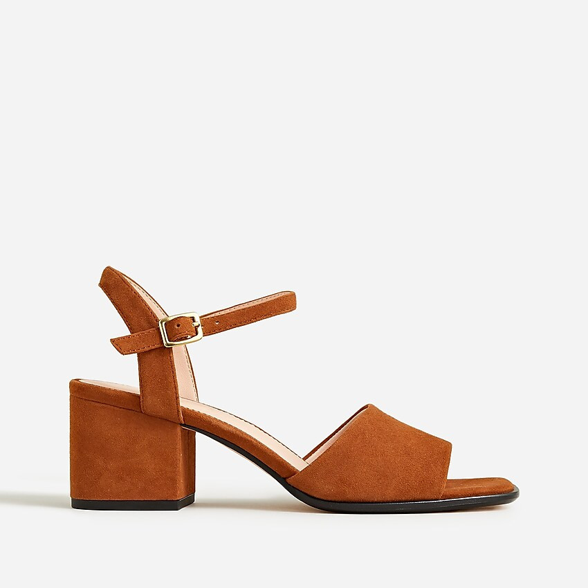 Dylan block-heel sandals in suede | J. Crew US
