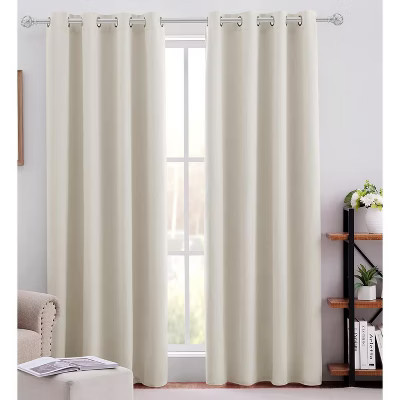 LISM 52 X 84 Inch Blackout Curtains 2 Panels,Soundproof Thermal Grommet Room Darkening Bedroom Curtains,Beige | Target