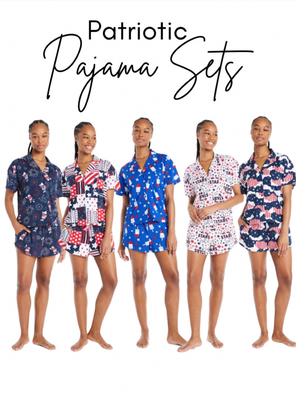 So many cute prints for 4th of July and Memorial Weekend! Walmart pajama sets! And under $30!
#womenspajamaset #softpjs #4thofjulyoutfit #cutepjset #matchingset 

#LTKOver40 #LTKFindsUnder50 #LTKSeasonal