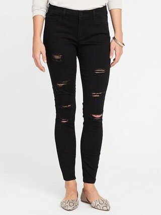 Mid-Rise Distressed Rockstar Jeans for Women | Old Navy US