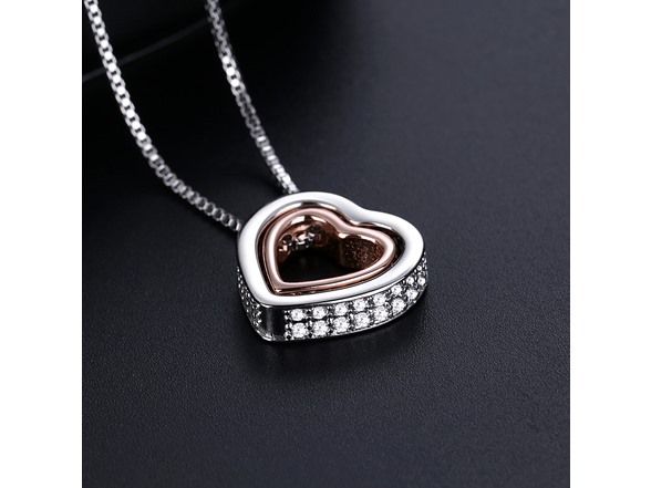 Double Heart Necklace - $15.99 - Free shipping for Prime members | Woot!