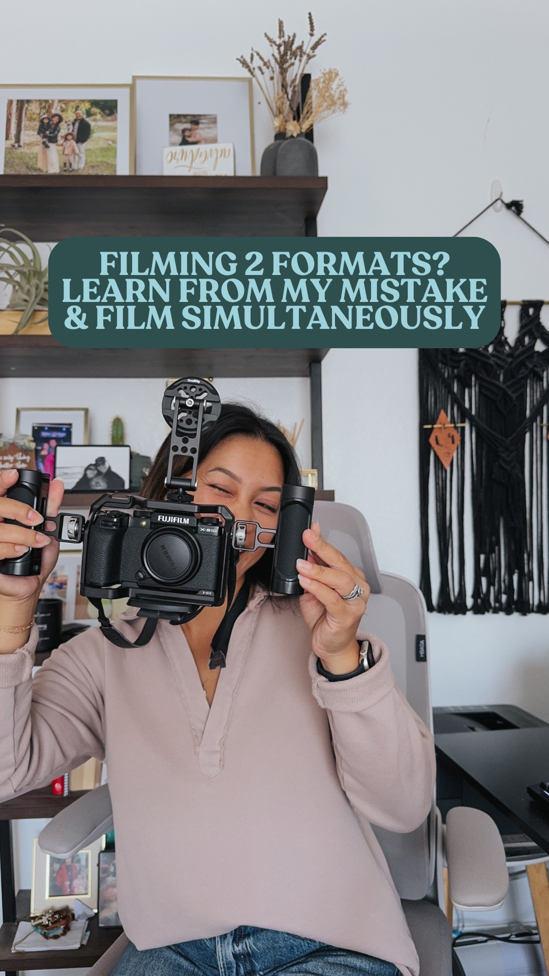 “Work smarter”, they say 😉. If you’re sick of switching between cameras one-by-one when filming/capturing content, this tip is for you!

Last week, I had a few projects where I was filming and capturing content for YouTube and socials. Being able to simultaneously capture the same moments on vertical and horizontal video and photo formats has been amazing. I could nerd about it all day.

If you use two phones rather than a phone and a camera, look for a large phone cage that fits two phones OR a regular phone cage with a top attachment piece to fasten your other phone to. 

📌 Save this for later or share with a friend who can relate!

#LTKvlog #LTKstorytime #LTKdayinmylife