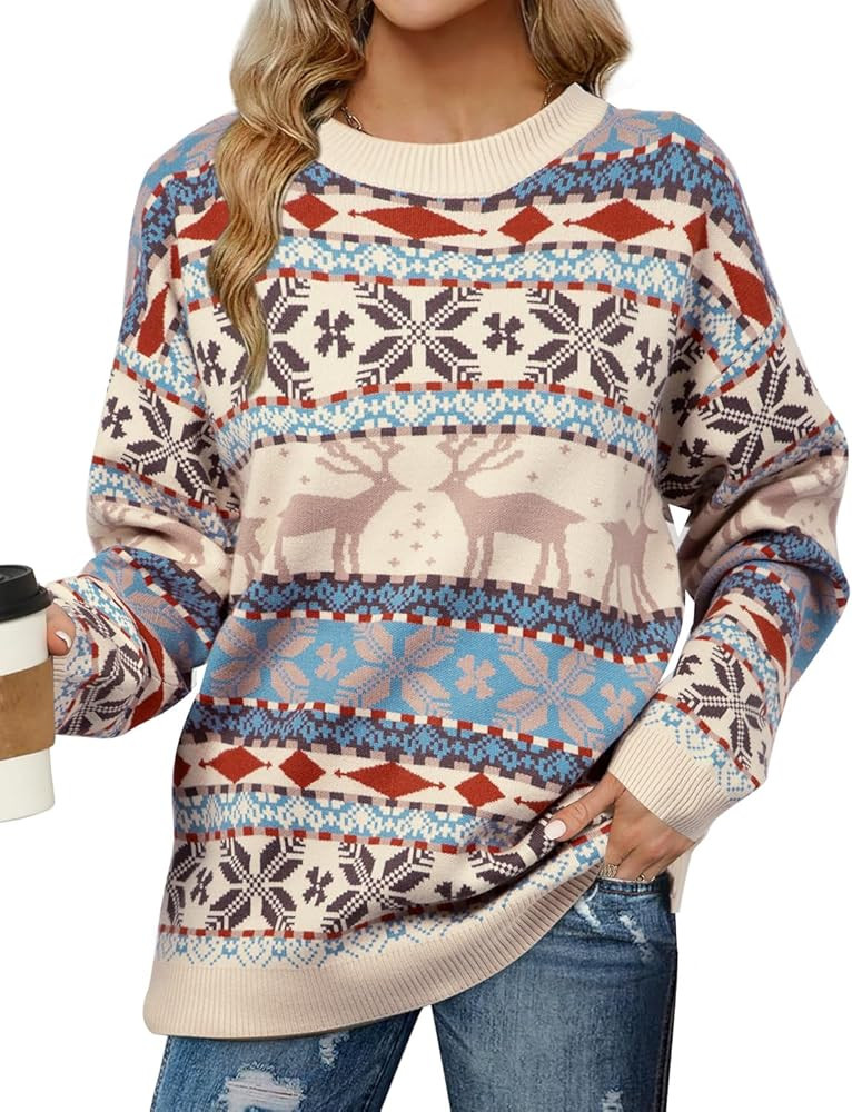 Christmas Sweater Women Ugly Christmas Tree Pullover Shirt Holiday Knit Xmas Sweater Tops Christm... | Amazon (US)