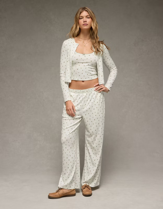 AE Pointelle 3-Piece PJ Set | American Eagle Outfitters (US & CA)