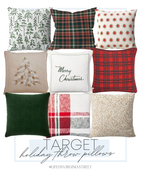 Target Holiday Throw Pillows! I love how easy it is to add holiday cheer to a space with a cute festive pillow! Snag these today!

Christmas pillows, holiday pillows, plaid pillow, beaded pillow, merry Christmas pillow, velvet pillow, Christmas tree pillow

#LTKHoliday #LTKhome #LTKSeasonal