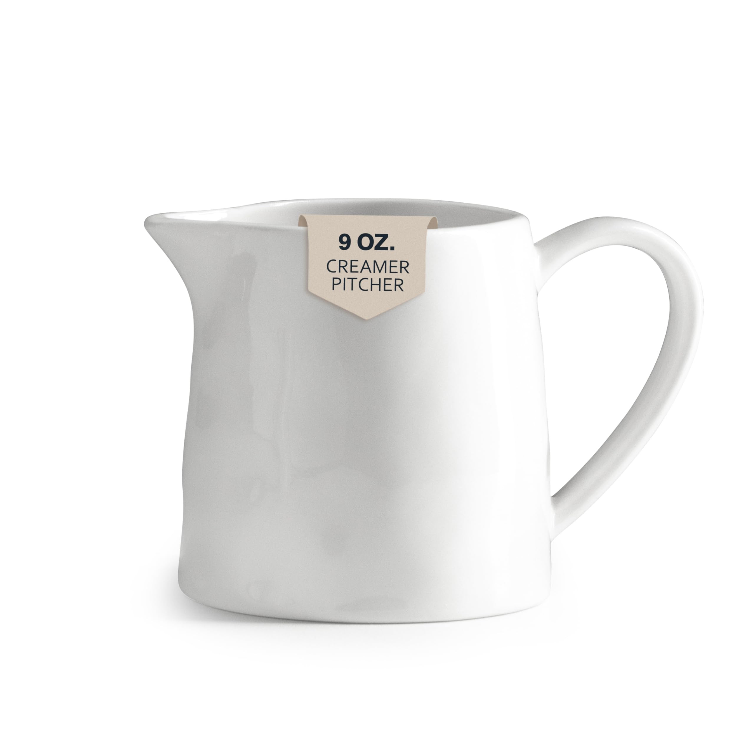 Creamer 9 OZ Creamer Pitcher, White Creamer with Handle, Porcelain Small Milk Pitcher, Coffee Far... | Amazon (US)