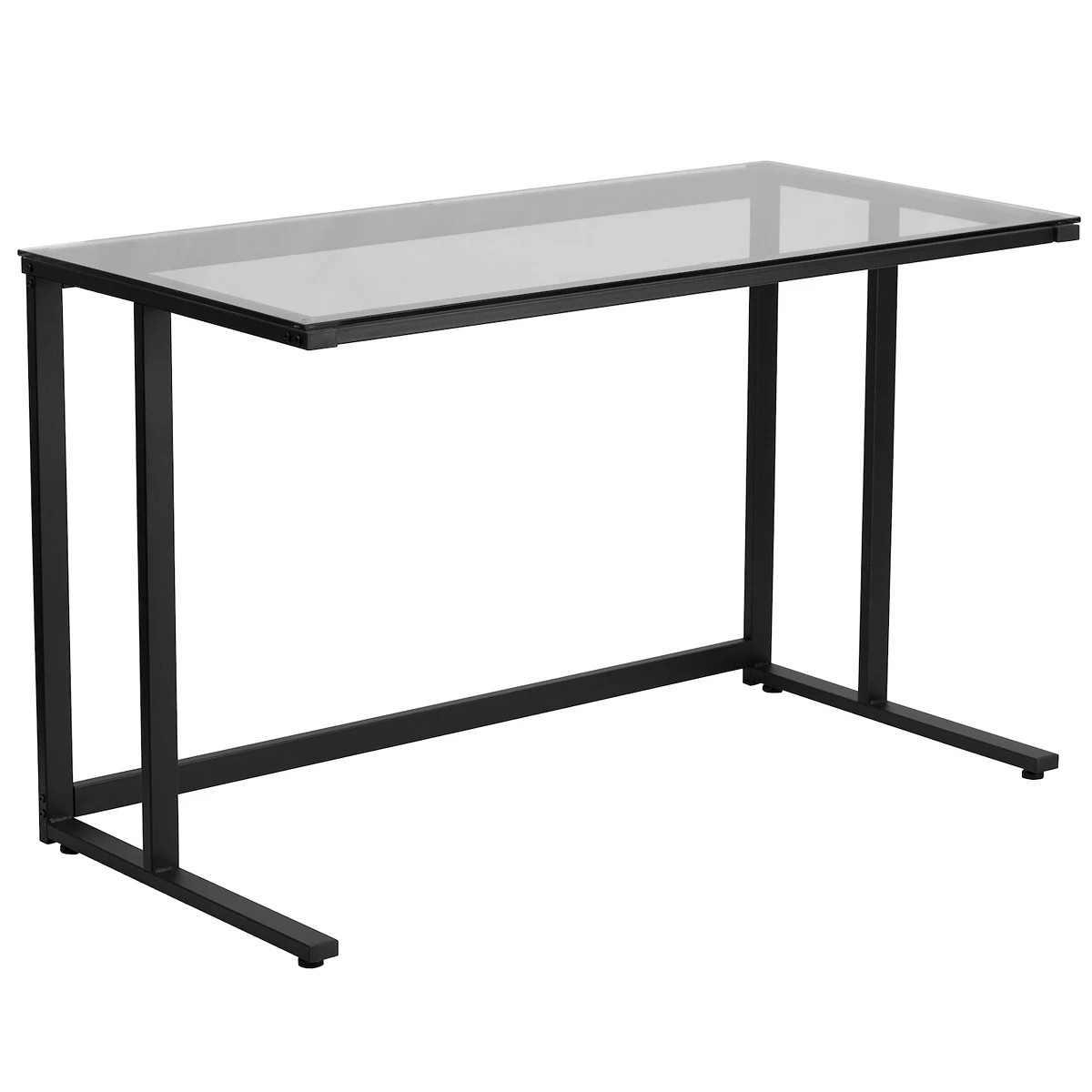 Flash Furniture Glass Desk with Black Pedestal Metal Frame | Kohl's