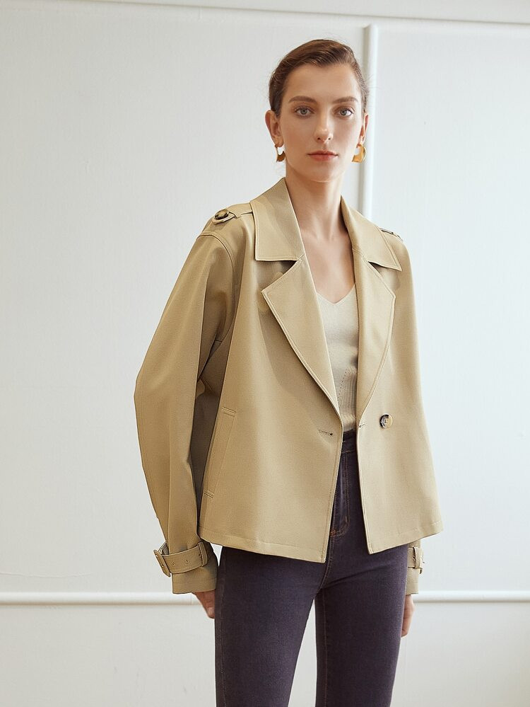 MOTF PREMIUM Trenchcoat mit einem Knopf | SHEIN